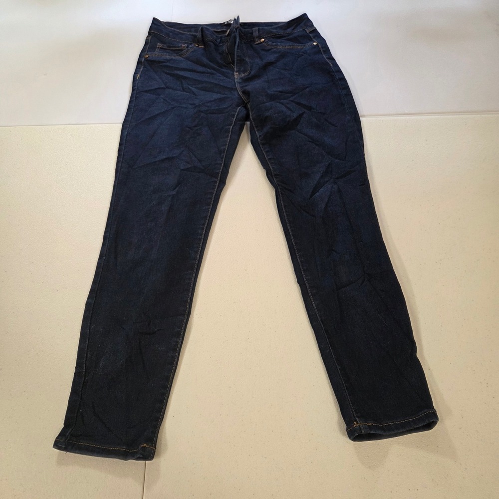 d.jeans Womens Size 8 Dark Wash Skinny Stretch Denim Blue Jeans Repreve